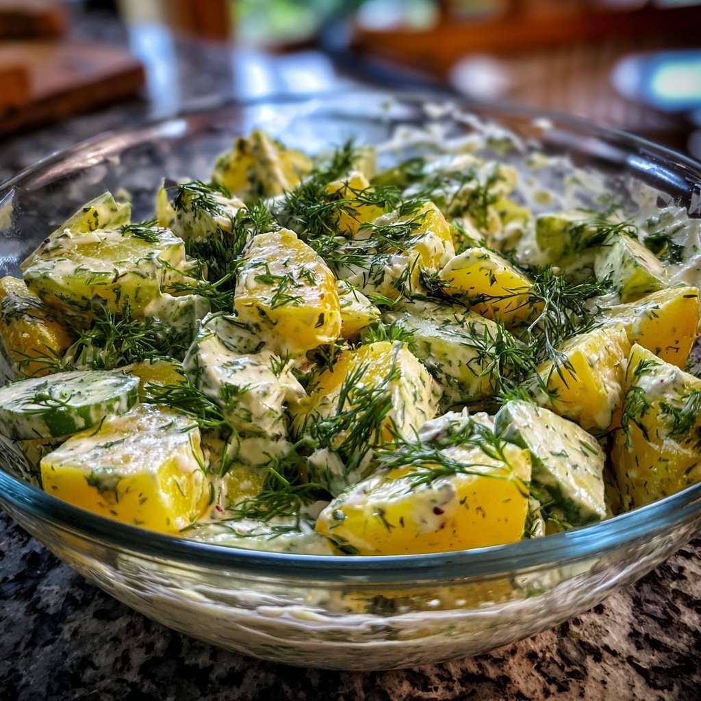 Kartoffel Gurken Salat Zum Grillen Mit Dill