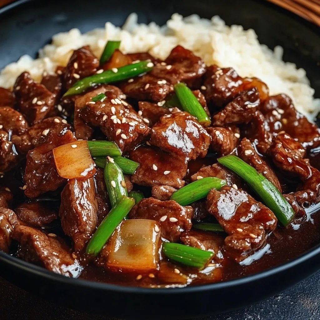 Chinesisches Rindfleisch mit Zwiebeln