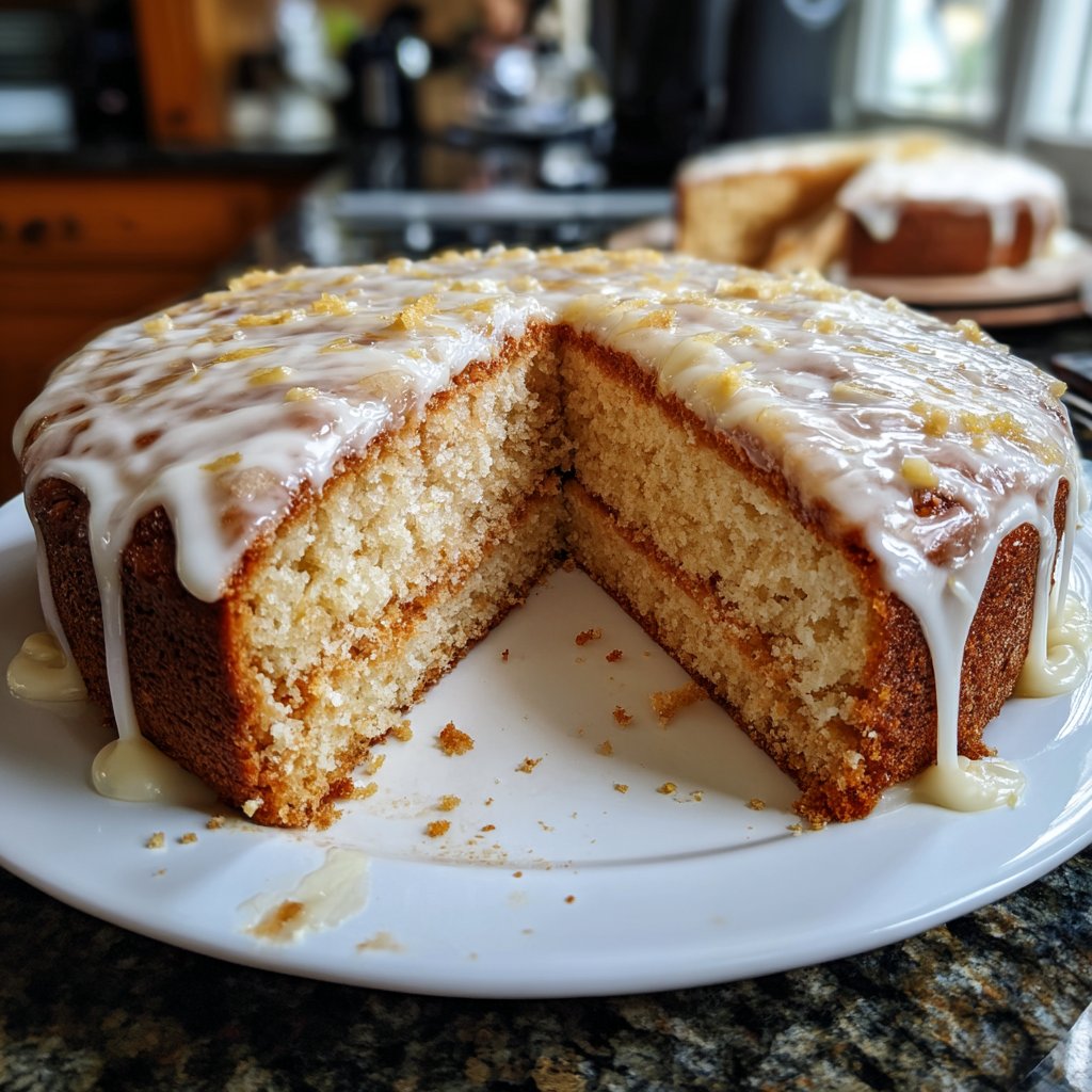 Geburtstagskuchen mit Vanillecreme