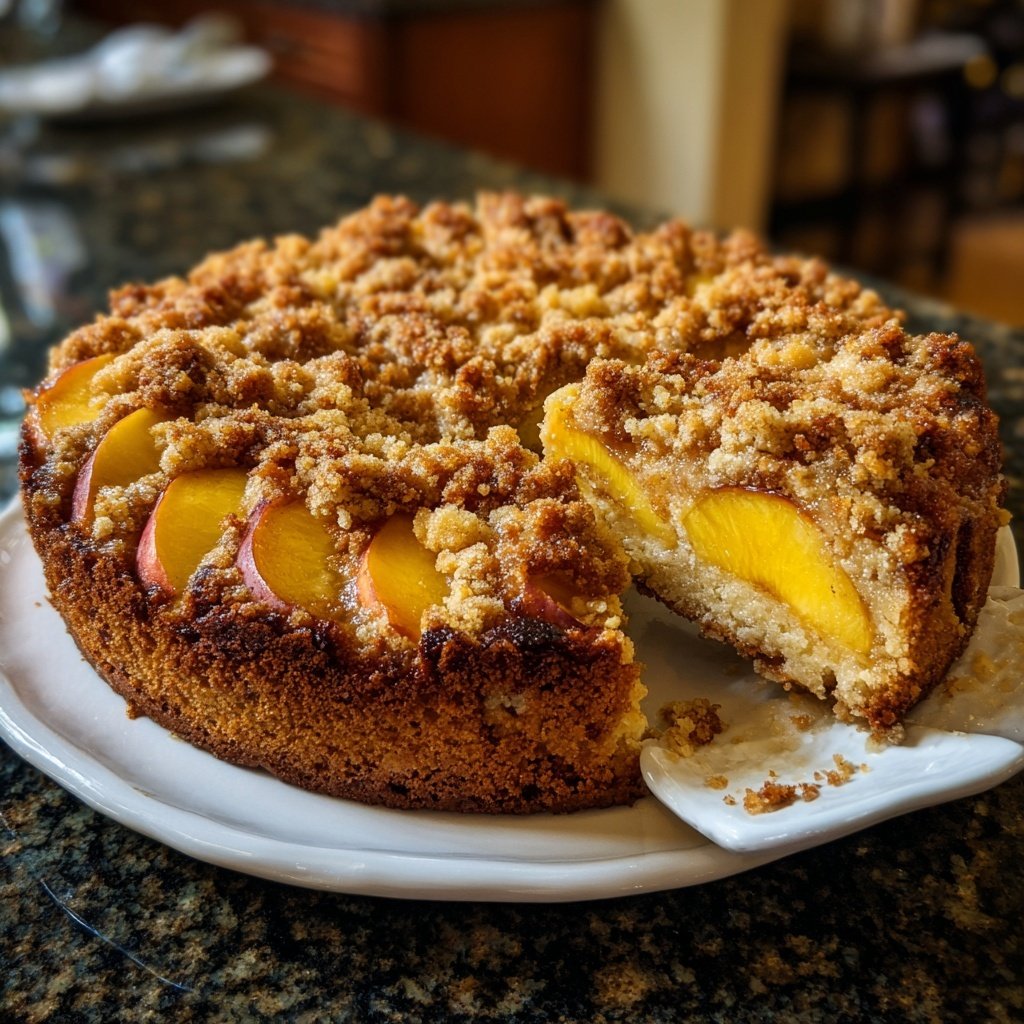 Streuselkuchen Mit Pfirsich