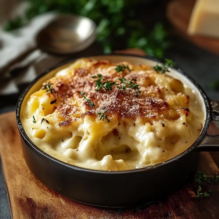 Cremiger Nudelauflauf mit Schinken