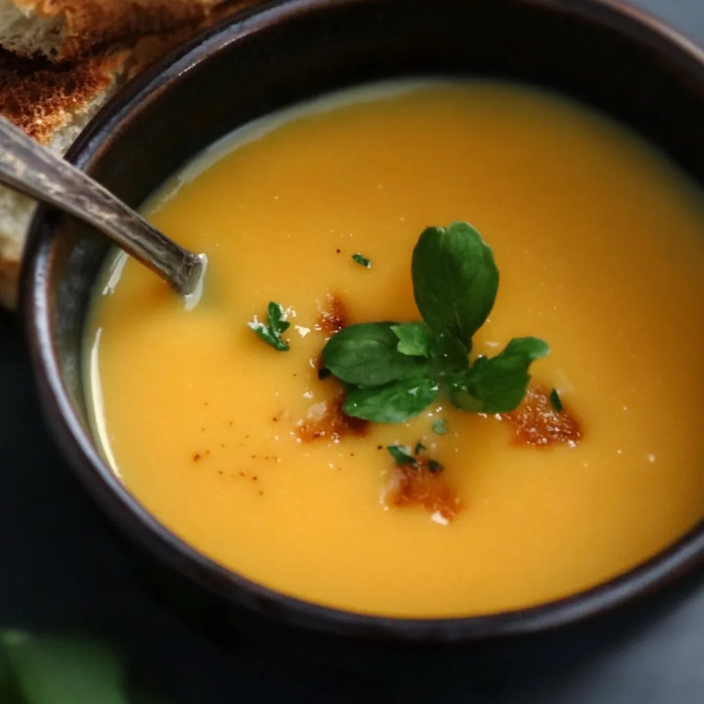 Kürbis-Süßkartoffel-Suppe mit Kokosmilch