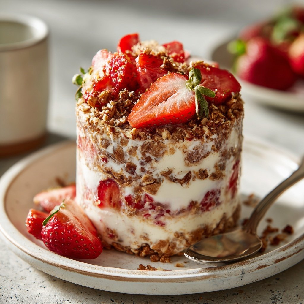 Erdbeer-Sahne-Overnight-Oats