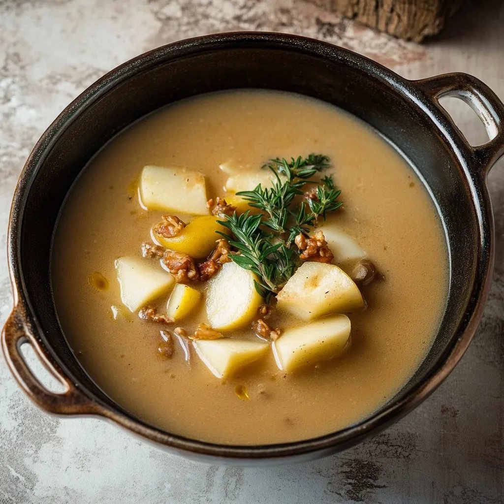 Maronensuppe mit Kartoffeln & Apfel
