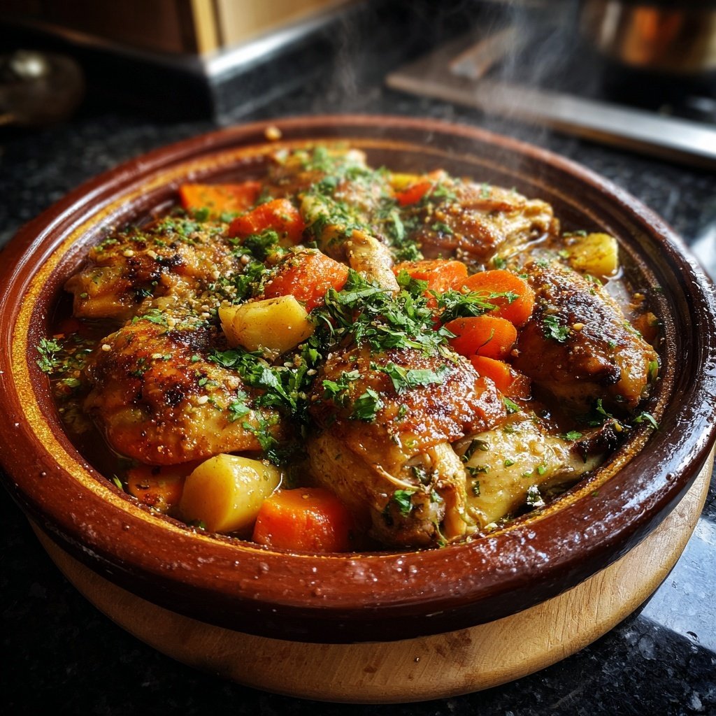 Internationale Küche Marokkanisches Hähnchen-Tagine