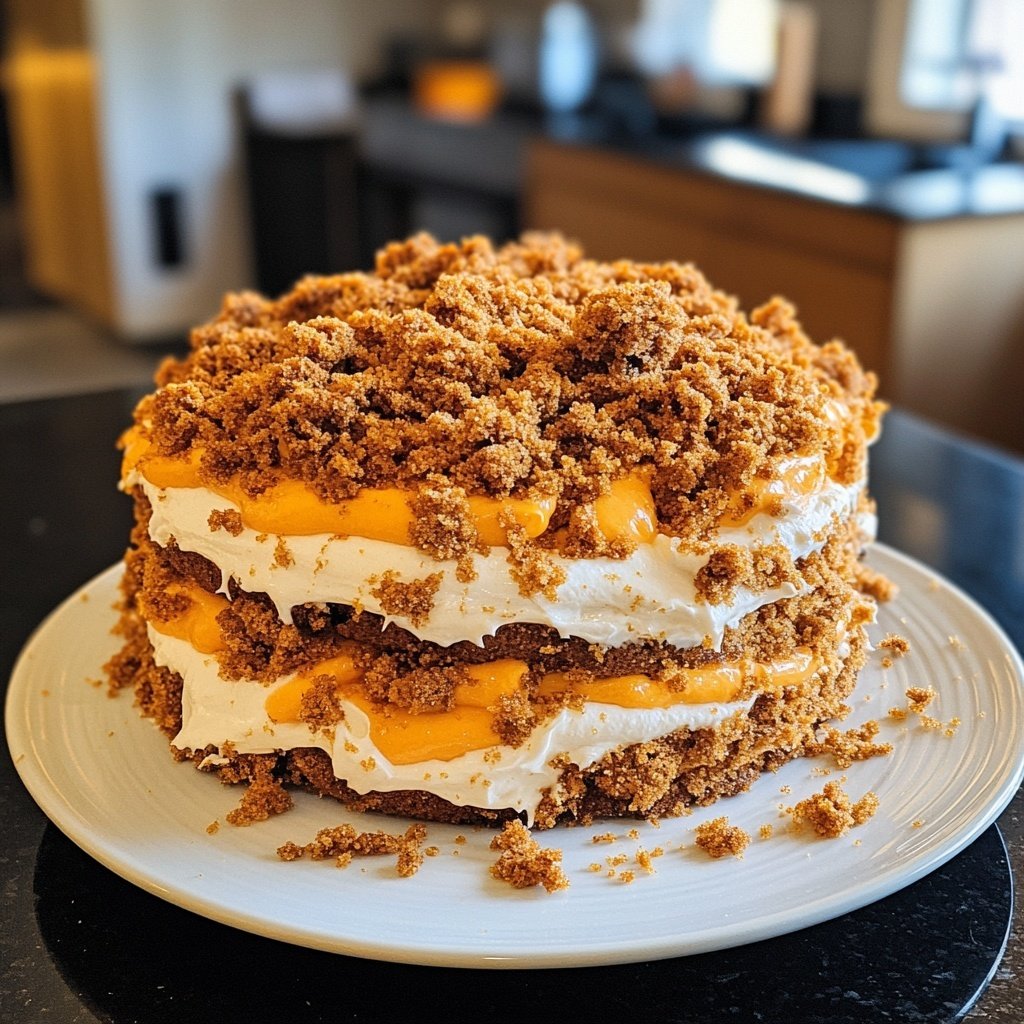 Spekulatius-Weihnachtstorte mit Orangencreme