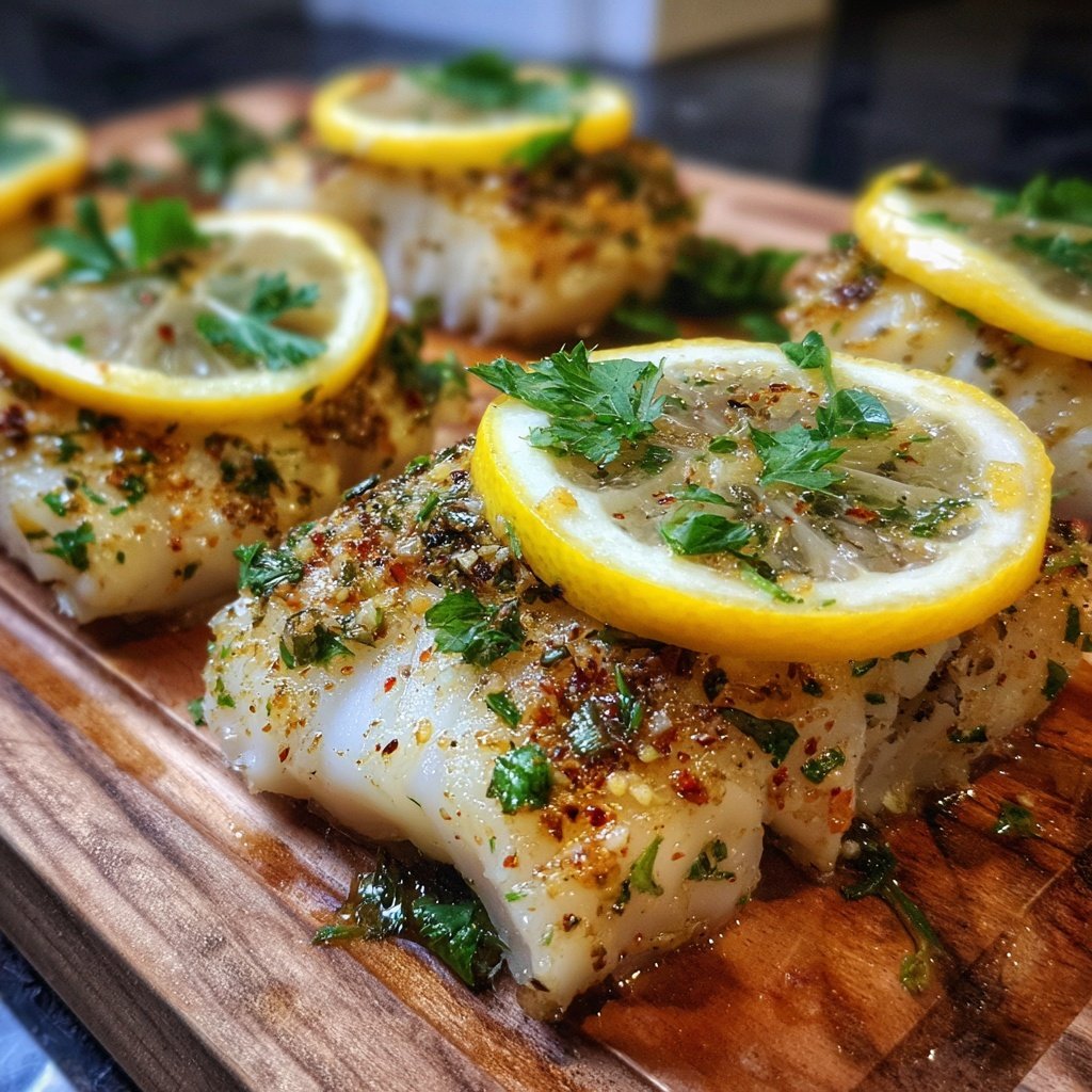 Kalorienarmes Ofen Kabeljau Filet Mit Kräutern