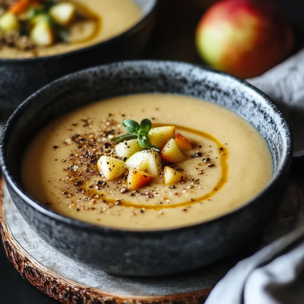 Edele Maronensuppe mit Apfel