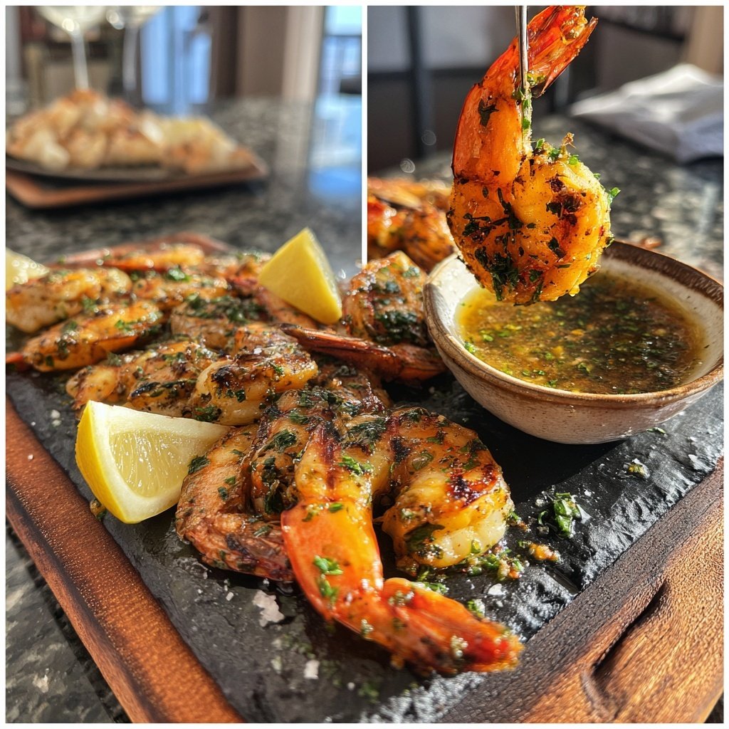 Gegrillte Garnelen Mit Knoblauch