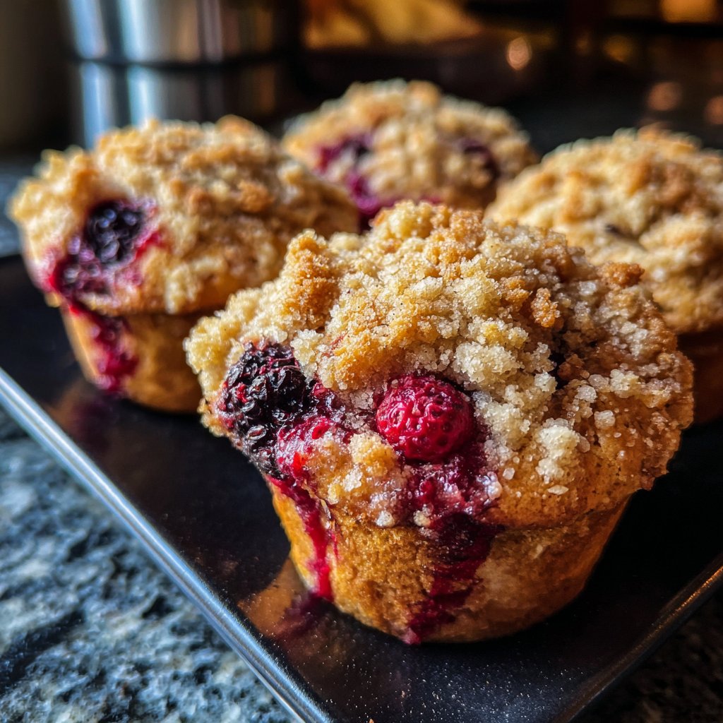 Muffins mit Beerenstreuseln