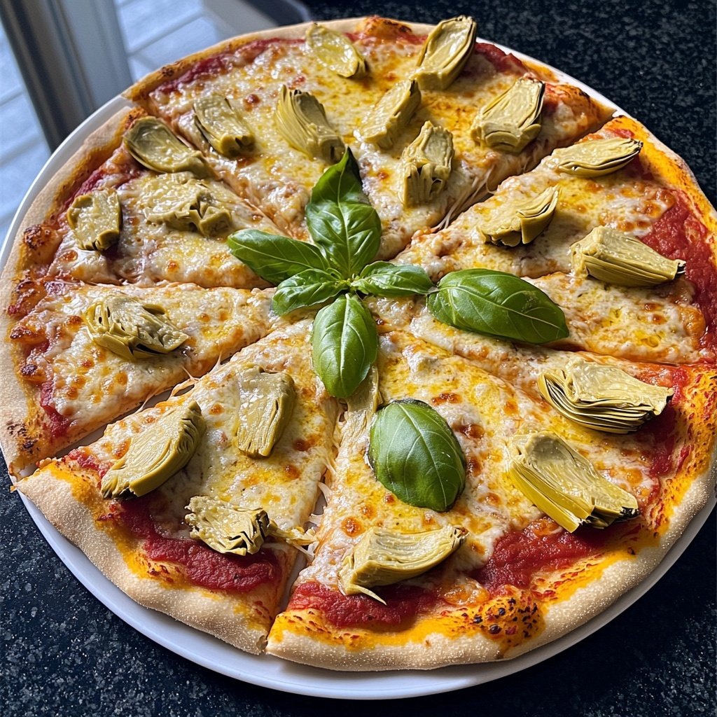 Pizza mit Artischocken